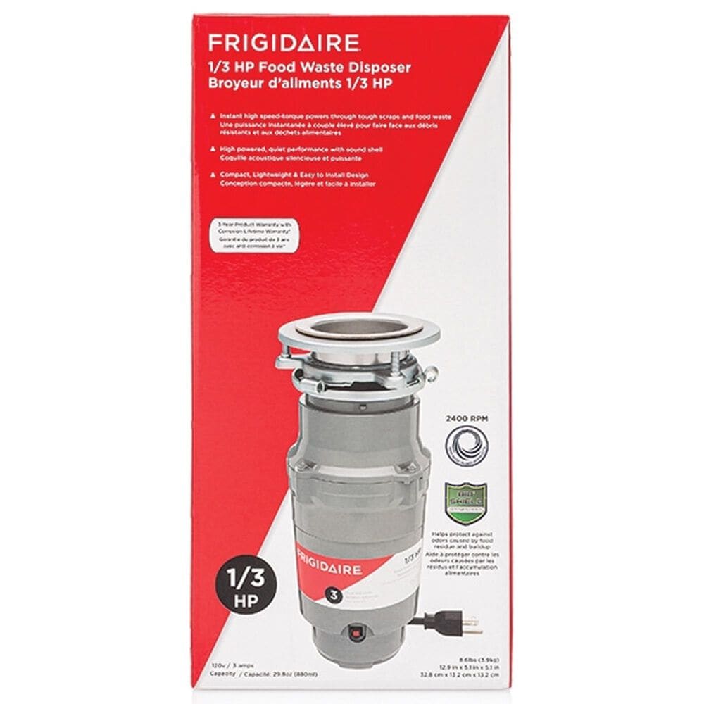 Frigidaire 1/3 HP Corded Disposal in Stainless Steel and Gray, , large