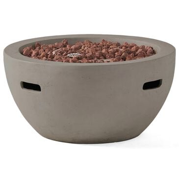 Hearth and Haven Outdoor Bowl-Shaped Propane Fire Pit with 40,000 BTU Output in Light Gray, , large