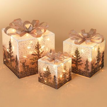 The Gerson Company Holiday Jewel Gift Box Decor in White (Set of 3), , large