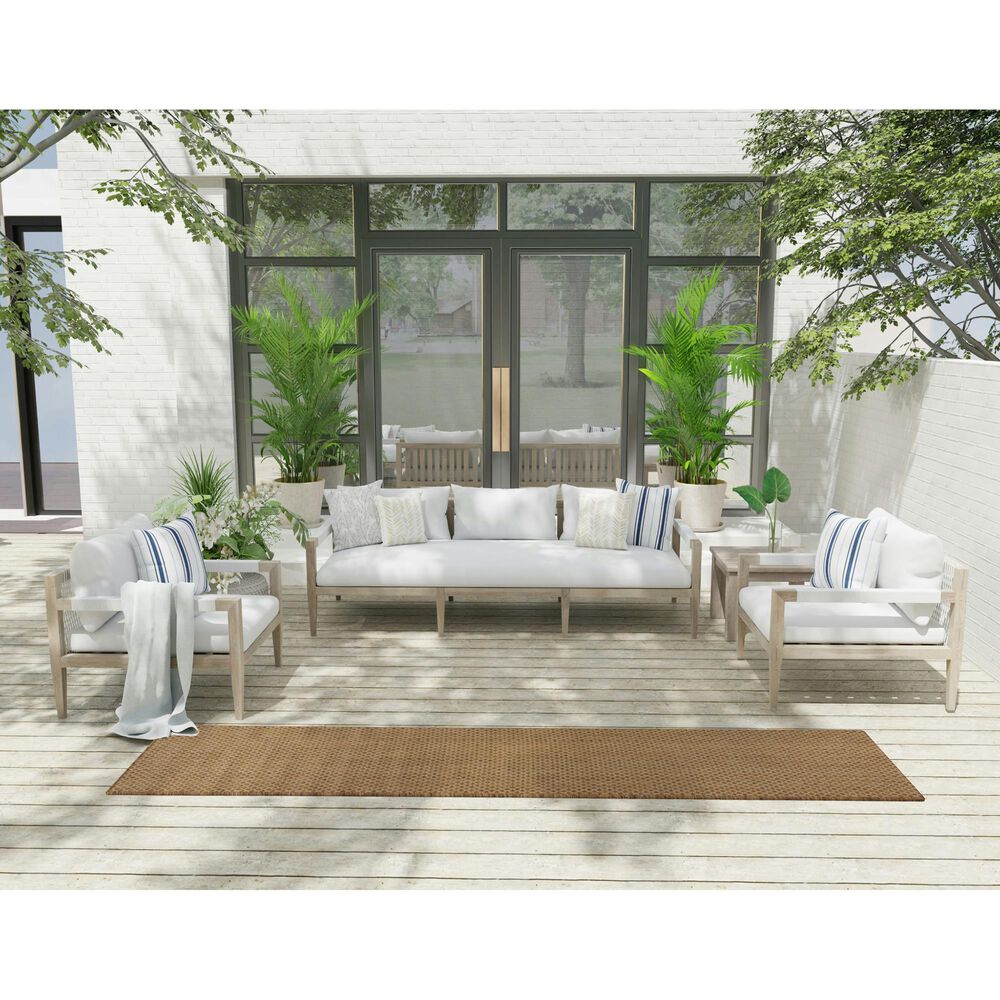 Nourison Courtyard Jute 2&#39;2&quot; x 8&#39; Indoor/Outdoor Runner, , large