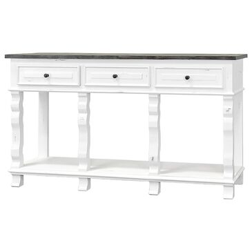 Rustic Imports Fairmount 3-Drawer Sofa Console in Sanded White, , large