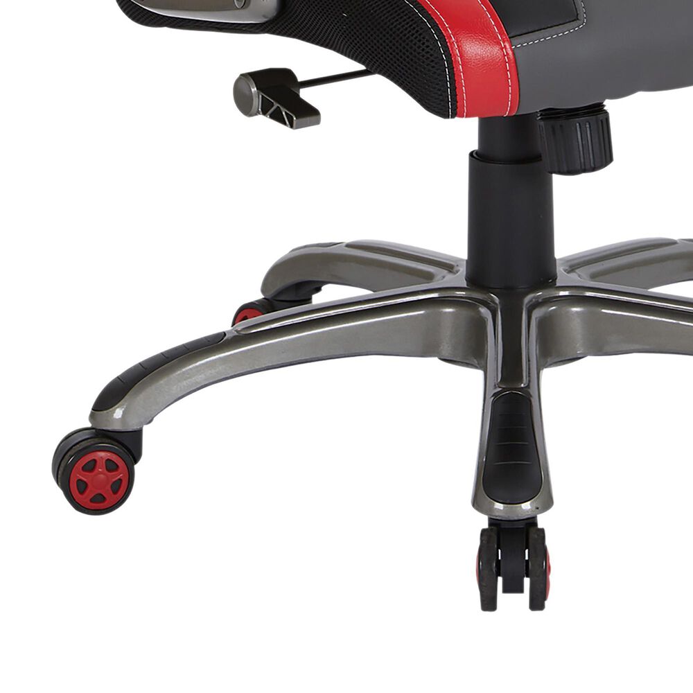 OSP Home Race Gaming Chair in Charcoal Gray and Red Shop NFM