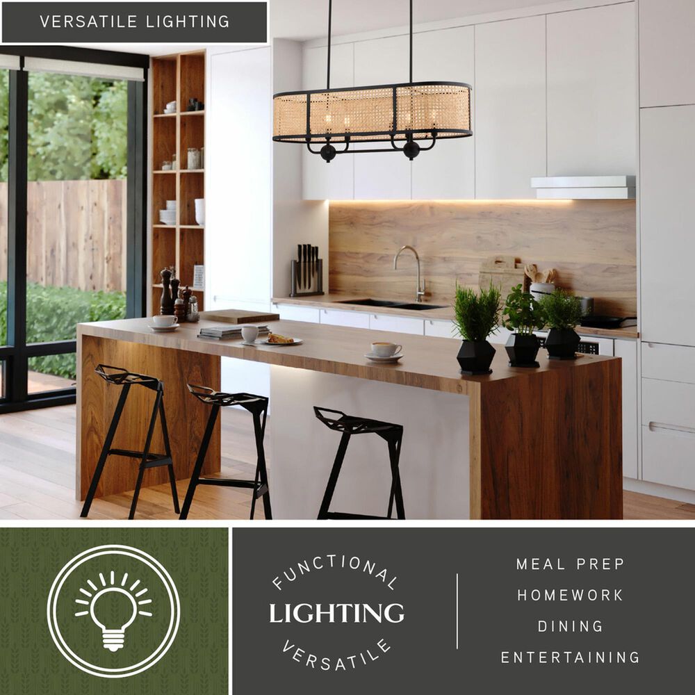 Vaxcel International Co. Ltd. Berens 6-Light Chandelier in Matte Black, , large