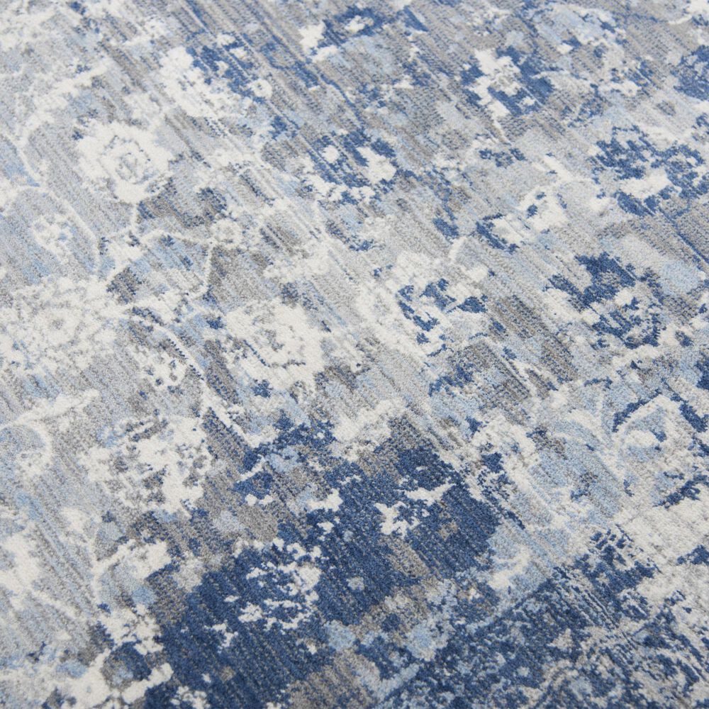 RIZZY Gossamer Blue, Gray and Ivory 4' x 6' Area Rug, , large
