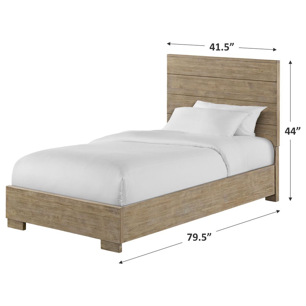 Eastern Shore Bello Twin Bed in Gray Sandstone, , large