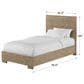 Eastern Shore Bello Twin Bed in Gray Sandstone, , large