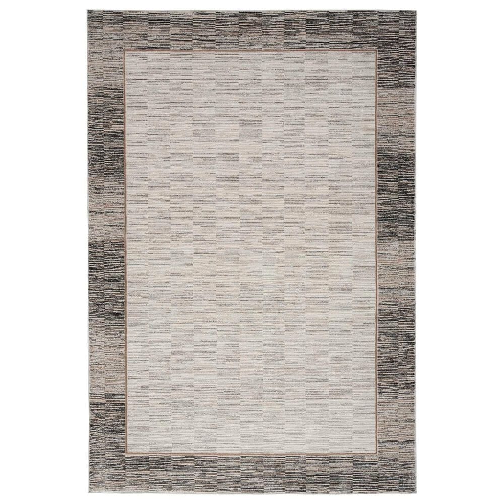 Nourison Desire 3"11" x 5"11" Grey and Black Area Rug, , large