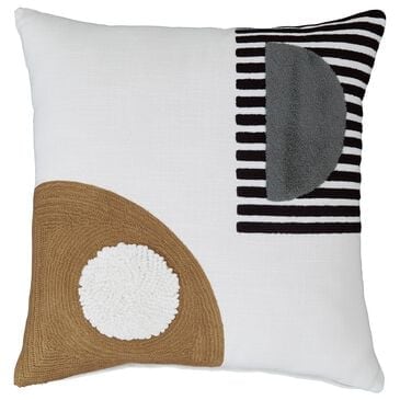 Ashley Longsum 20" Square Throw Pillow in Black, White and Honey, , large