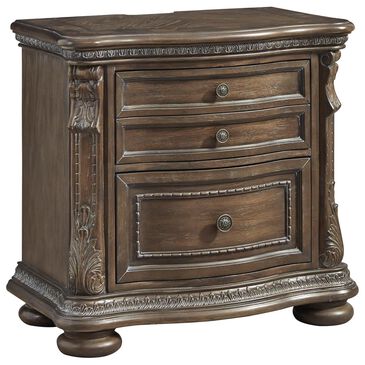 Signature Design by Ashley Charmond 2 Drawer Nightstand in Brown, , large