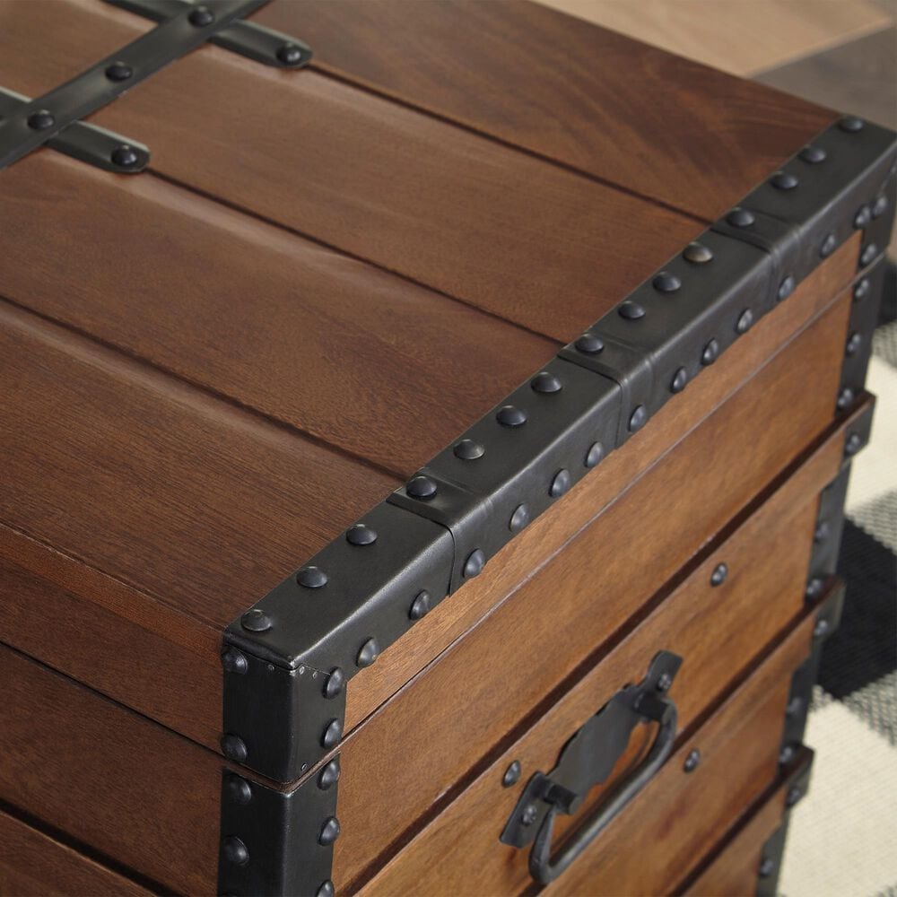 Ashley Kettleby Storage Trunk in Brown, , large