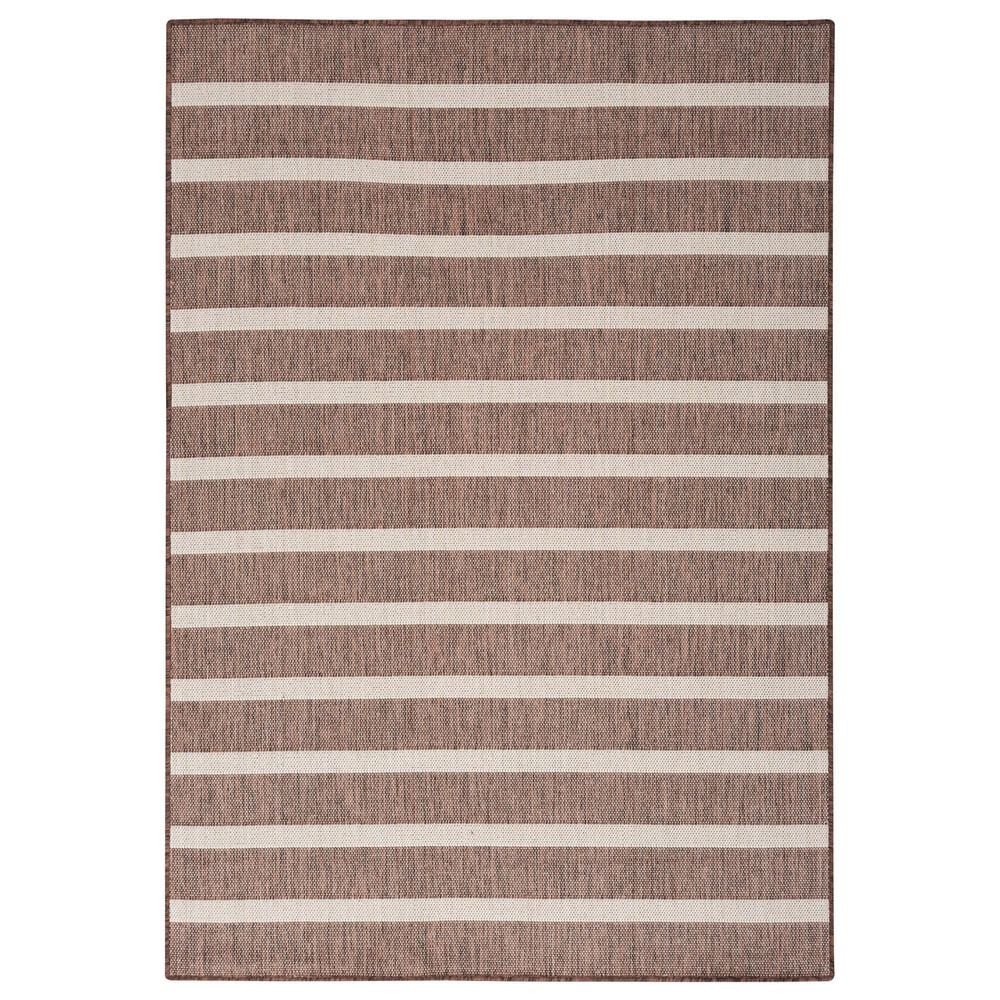 Nourison Positano POS03 Natural and Ivory 6&#39; x 9&#39; Indoor/Outdoor Area Rug, , large