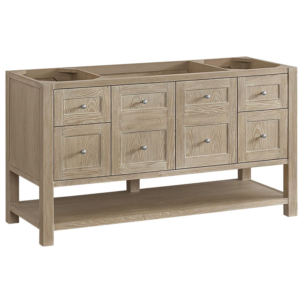 James Martin Vanities Breckenridge 60" Single Bathroom Vanity Cabinet in Whitewashed Oak, , large