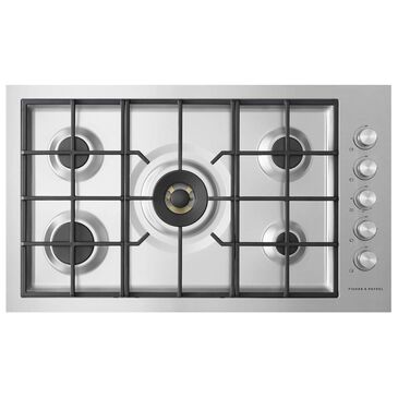 Fisher & Paykel 36" Flush Mount Cooktop with 5-Burner in Stainless Steel, , large