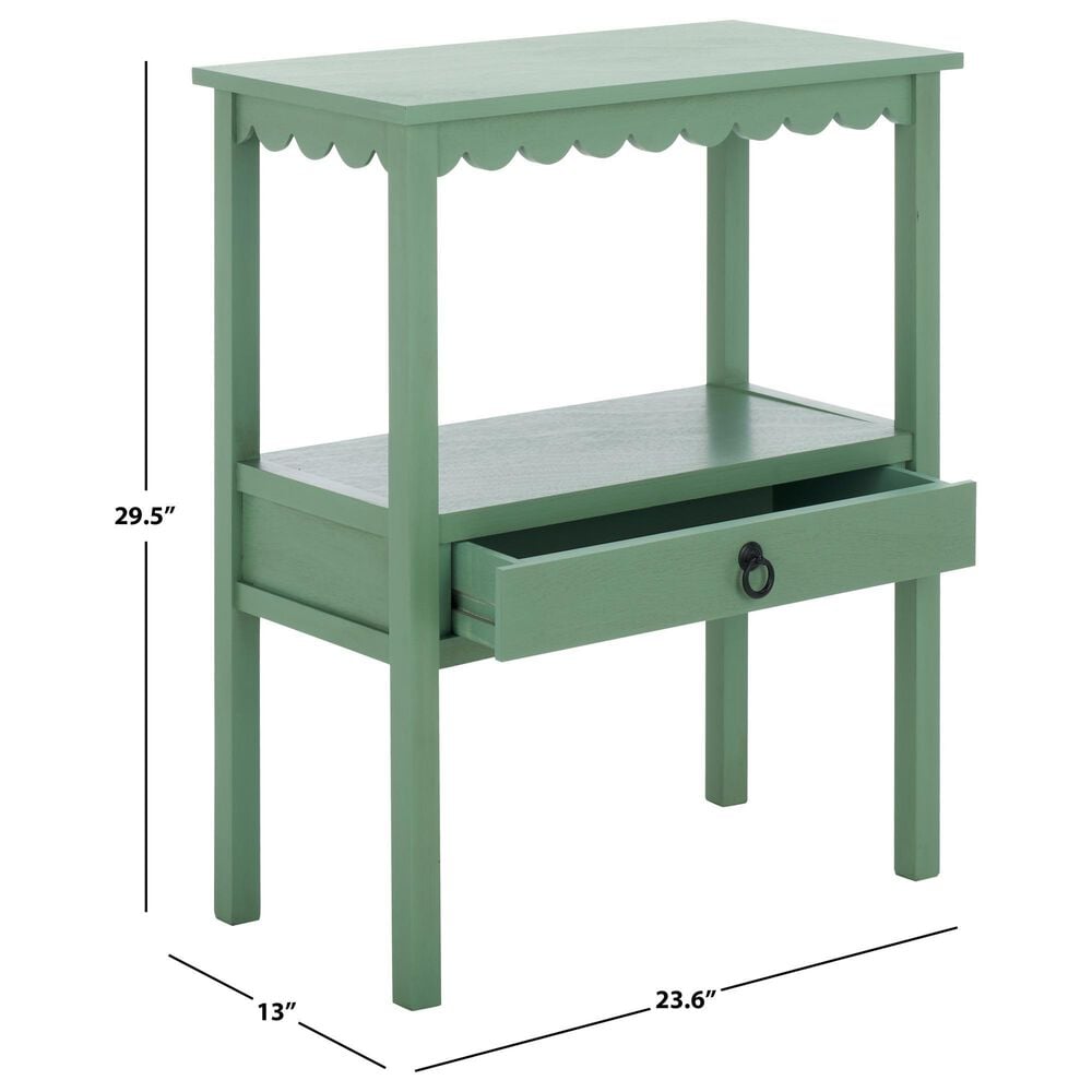 Safavieh Haven Low Drawer End Table in Sage Green, , large
