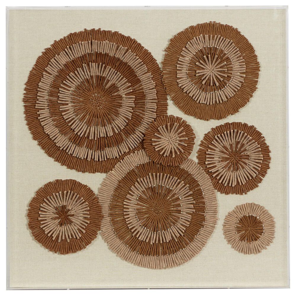 Novogratz 24&quot; x 24&quot; Wall Decor in Tan, Brown and Beige, , large
