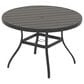 Hearth and Haven Outdoor 53" Round Dining Table with Umbrella Hole in Black - Table Only, , large