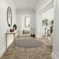 Nourison Courtyard Ivory and Charcoal 6" Round Indoor/Outdoor Area Rug, , large