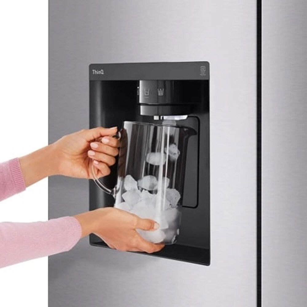 LG 25.5 Cu. Ft. 3-Door French Door Refrigerator with Ice and Water Dispenser in Noble Steel, , large