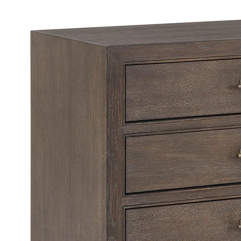 Furniture Worldwide Montclair Cocoa 3-Drawer Nightstand in Medium Brown with Outlets and USB Ports, , large