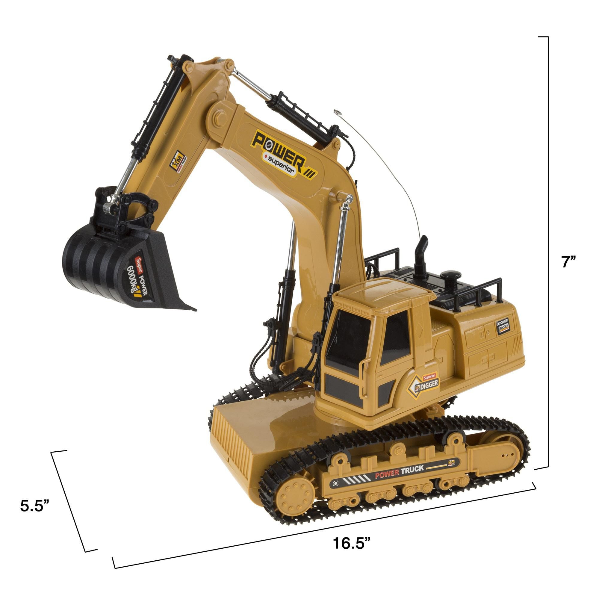 Large remote control excavator clearance