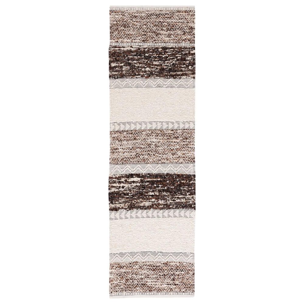 Safavieh Natura NAT326T 2"3" x 8" Brown and Ivory Runner, , large