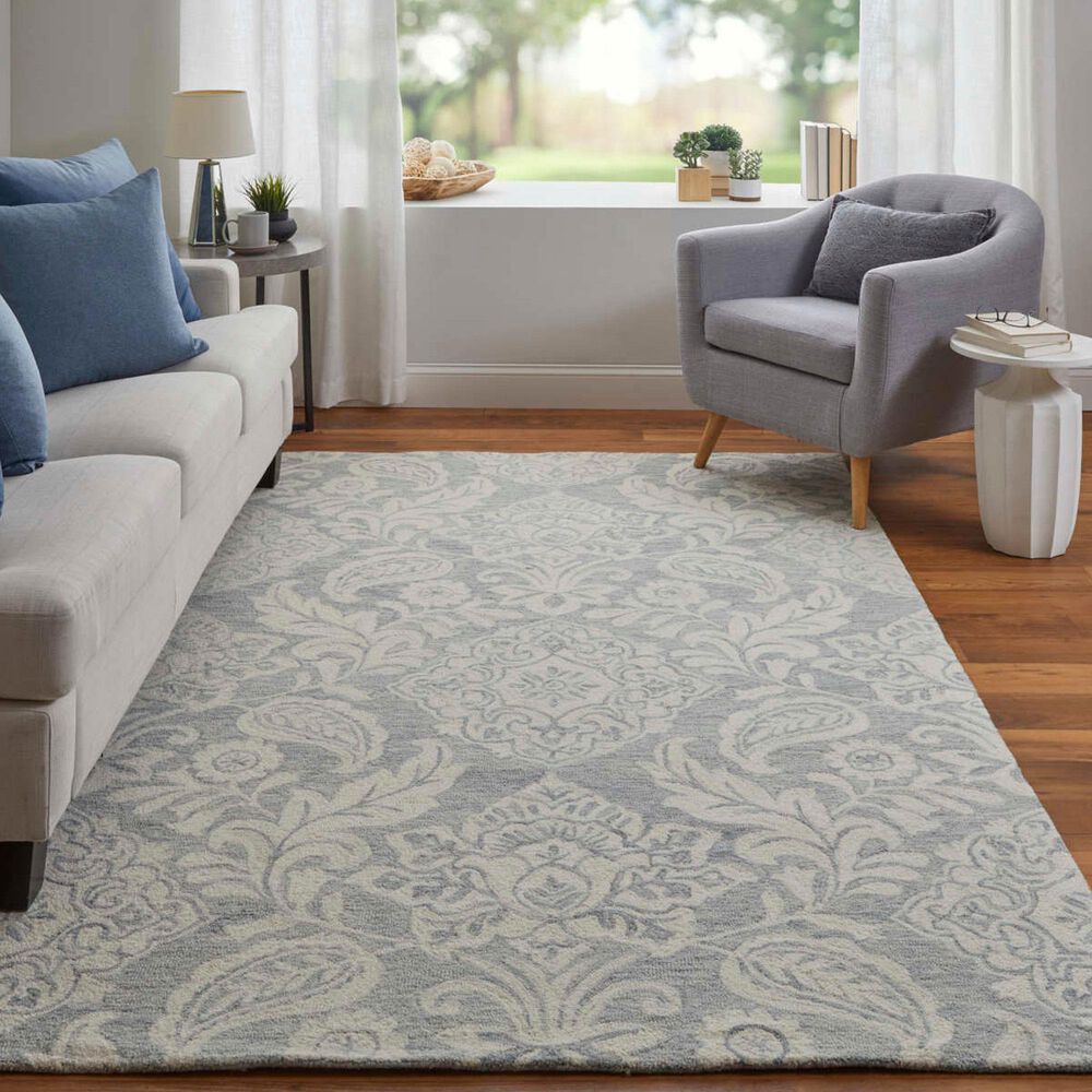 Feizy Belfort 8776F Blue and Gray 10&#39; x 14&#39; Area Rug, , large