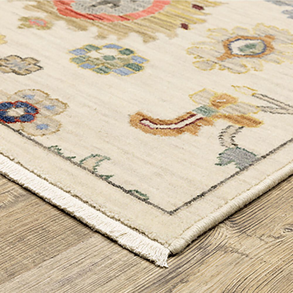 Oriental Weavers Lucca Flower Garden 9&#39;10&quot; x 12&#39;10&quot; Ivory Area Rug, , large