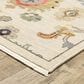 Oriental Weavers Lucca Flower Garden 9"10" x 12"10" Ivory Area Rug, , large