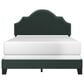 Richlands Furniture Cynthia Full Panel Bed with Green Upholstery in Black, , large