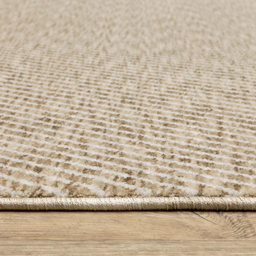 Oriental Weavers Echo Beige and Ivory 5&#39;3&quot; x 7&#39;6&quot; Area Rug, , large