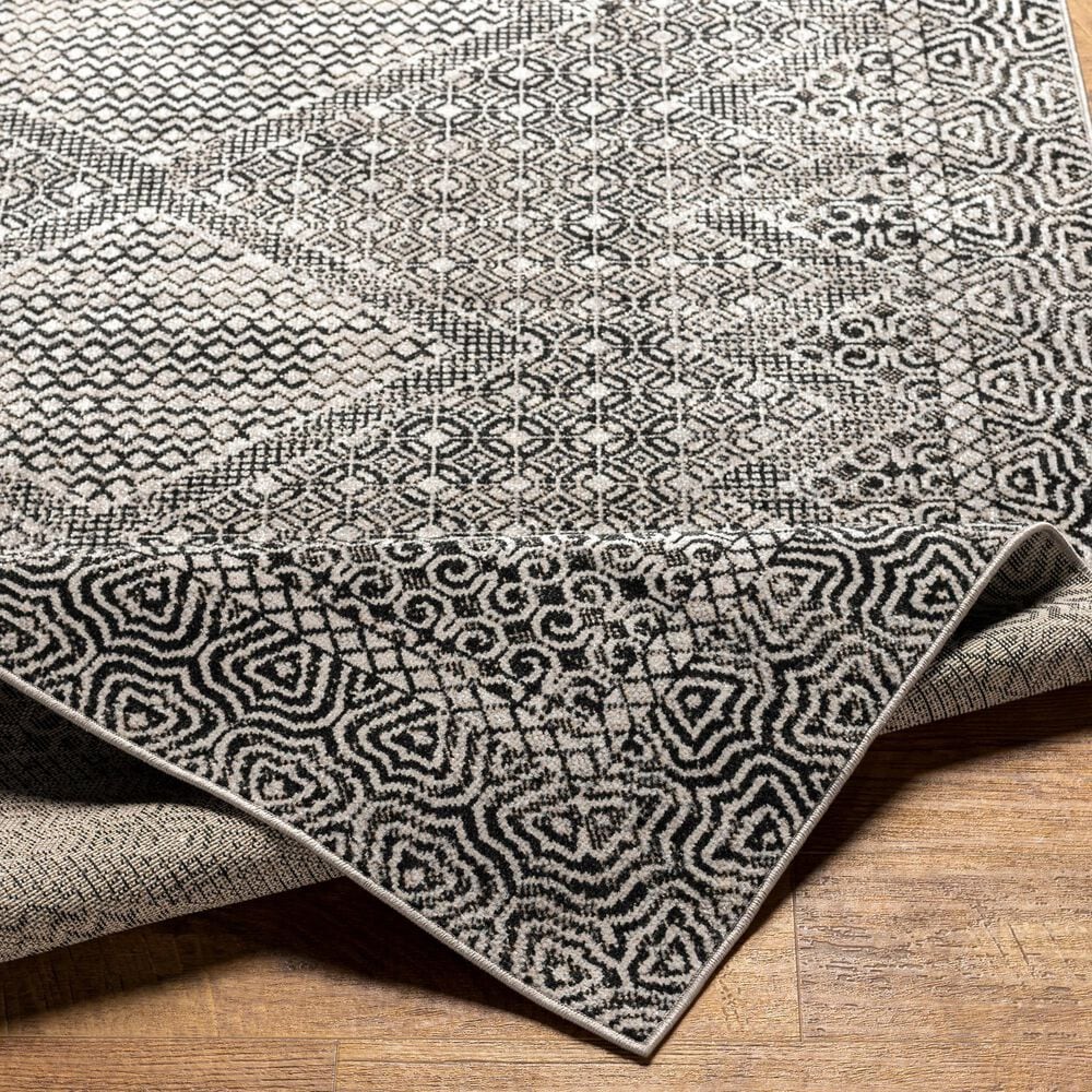 Surya Lavadora LVR2341 7&#39;10&quot; x 10&#39; Black, Gray and Light Gray Area Rug, , large