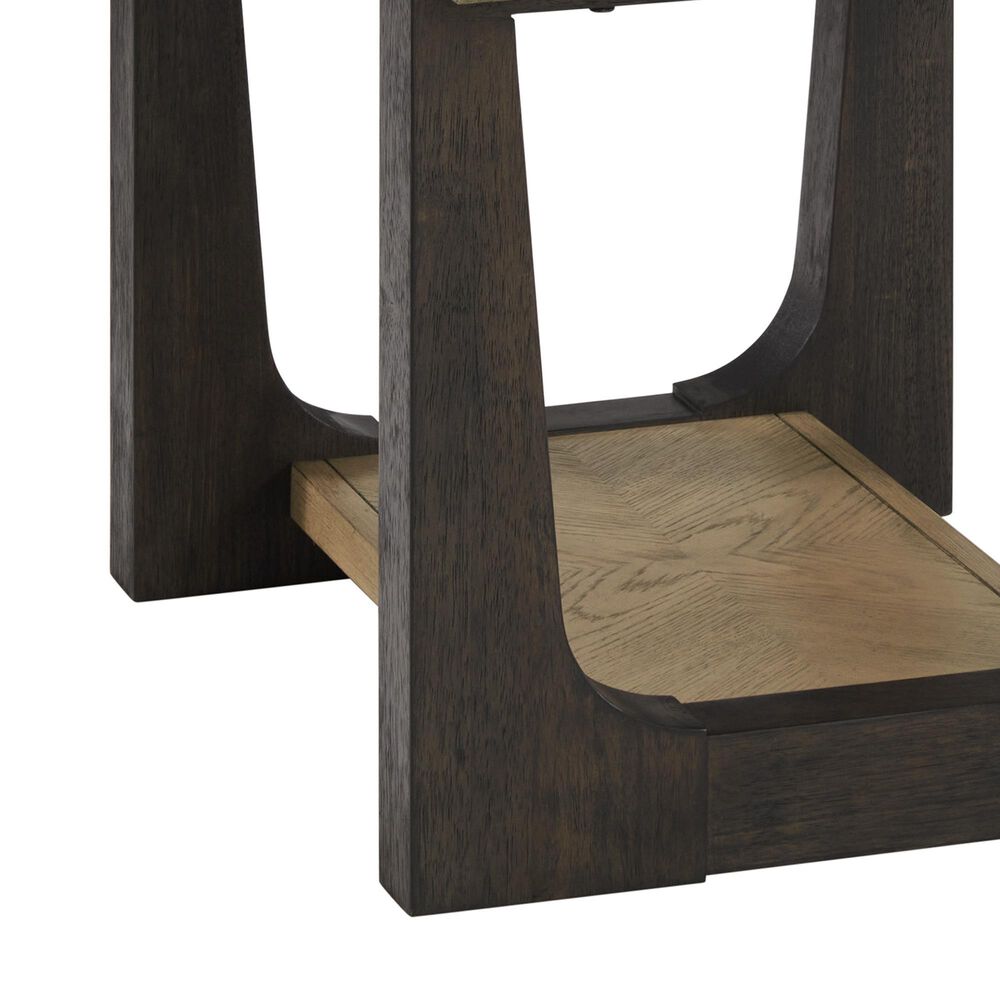 Emerald Home Furnishings Sutton Place Chairside Table in Caramel and Cocoa, , large