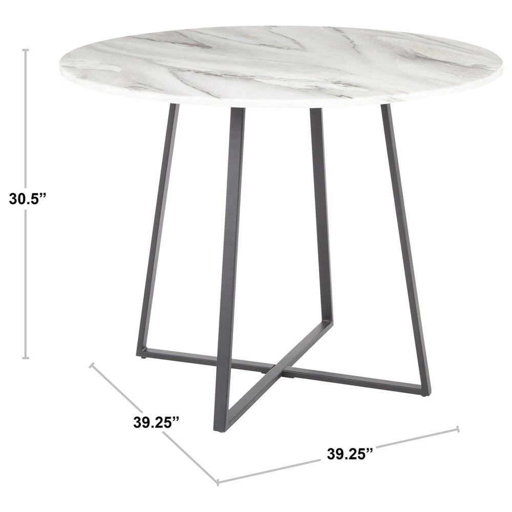 LumiSource Cosmo Contemporary Dining Table in Gold Metal and Walnut Wood by LumiSource, , large