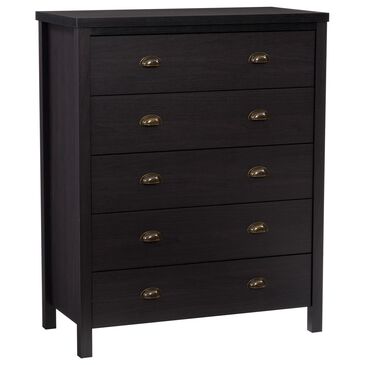 CorLiving Boston 5-Drawer Dresser in Black, , large