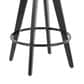 LumiSource Cosmo 26" Swivel Counter Stool with Black Upholstery in Black (Set of 2), , large