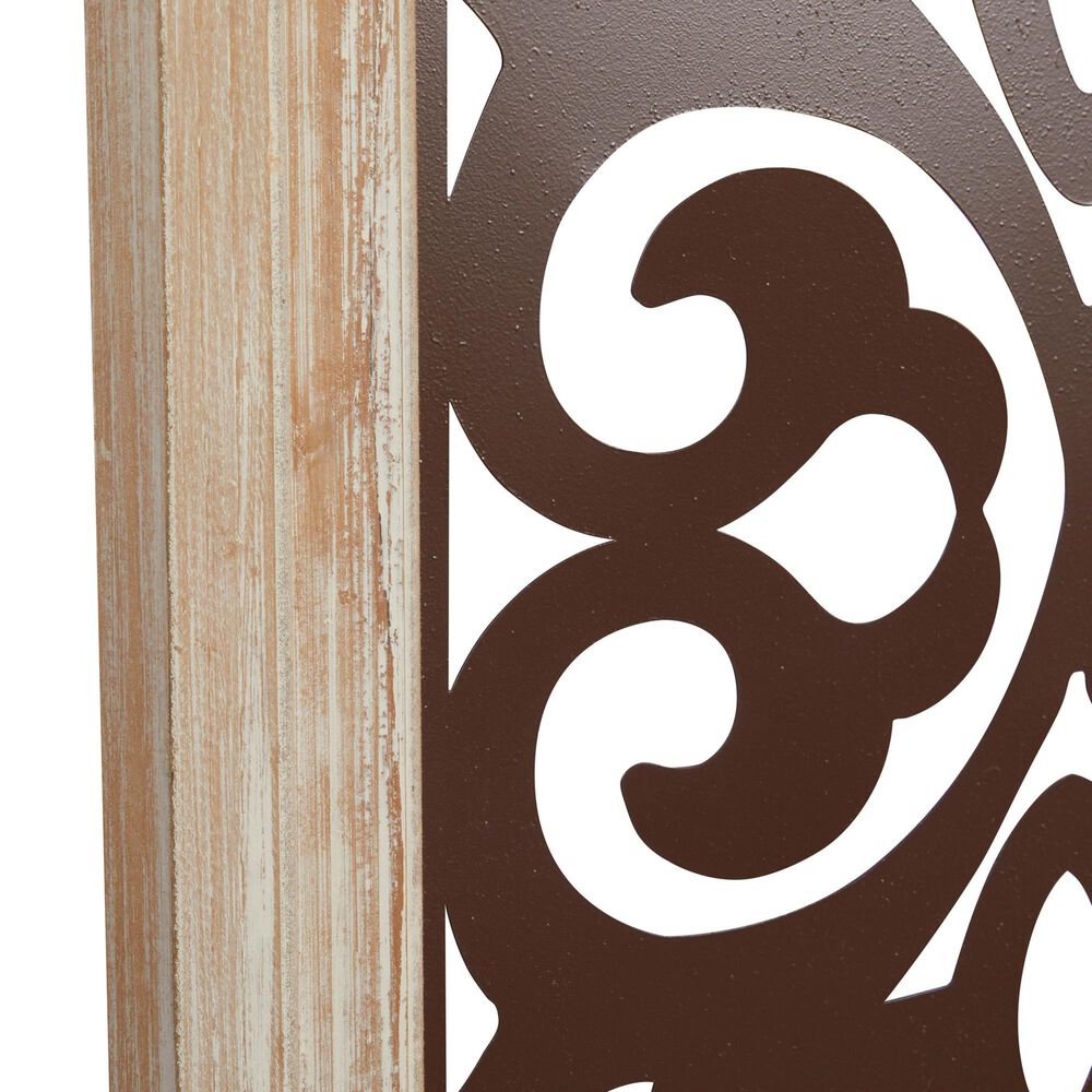 Maple and Jade 46.5&quot; x 16&quot; Rustic Abstract Wall Decor in Brown, , large