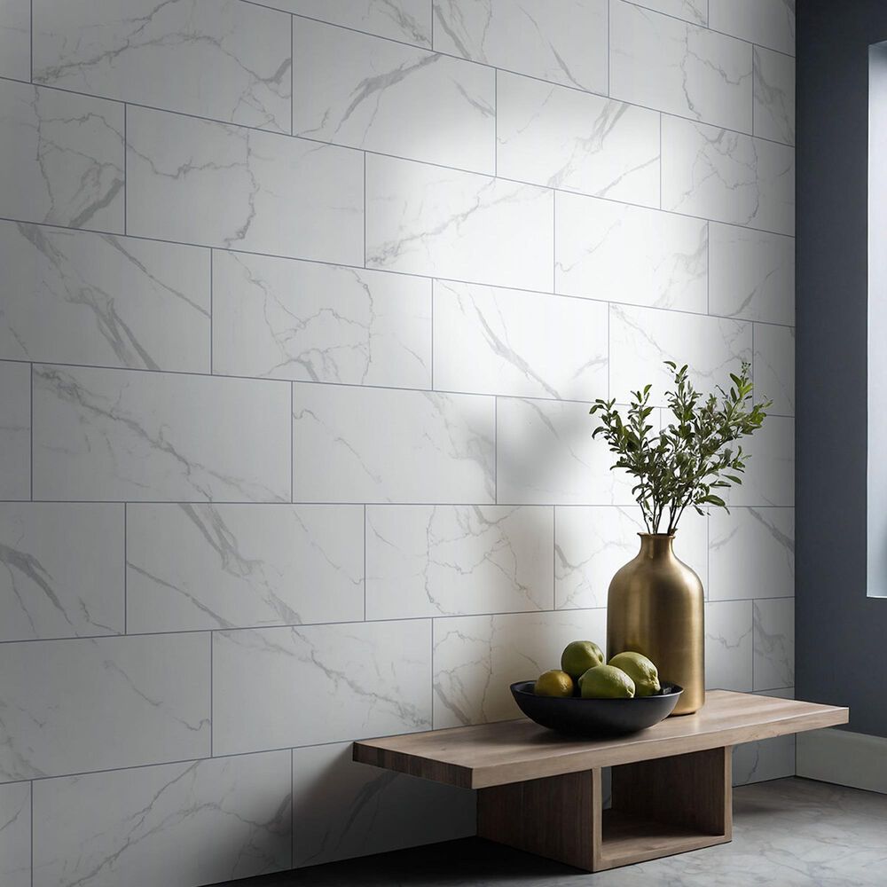 MS International Roman Statuario 12" x 24" Porcelain Tile, , large