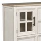 Ashley Shaybrock 5-Drawer Dresser and Mirror in Antique White and Brown, , large