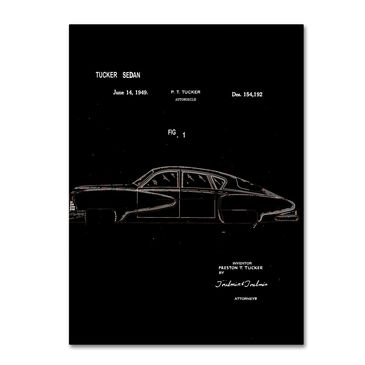 Timberlake Claire Doherty "Tucker Sedan Patent 1949 Black" Canvas Art 35x47, , large
