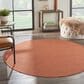 Nourison Positano 6" Round Terracotta Indoor/Outdoor Area Rug, , large