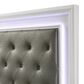 Crown Mark Lyssa Twin Upholstered Panel Bed with LED Lights in Frost, , large