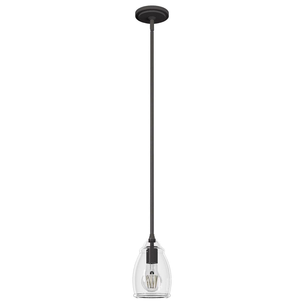 Hunter Dunshire 5.25" 1-Light Mini Pendant with Clear Shade in Noble Bronze, , large