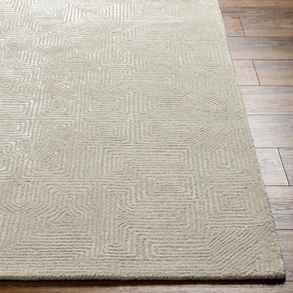 Surya Addison 8&#39; x 10&#39; Light Gray and Cream Area Rug, , large