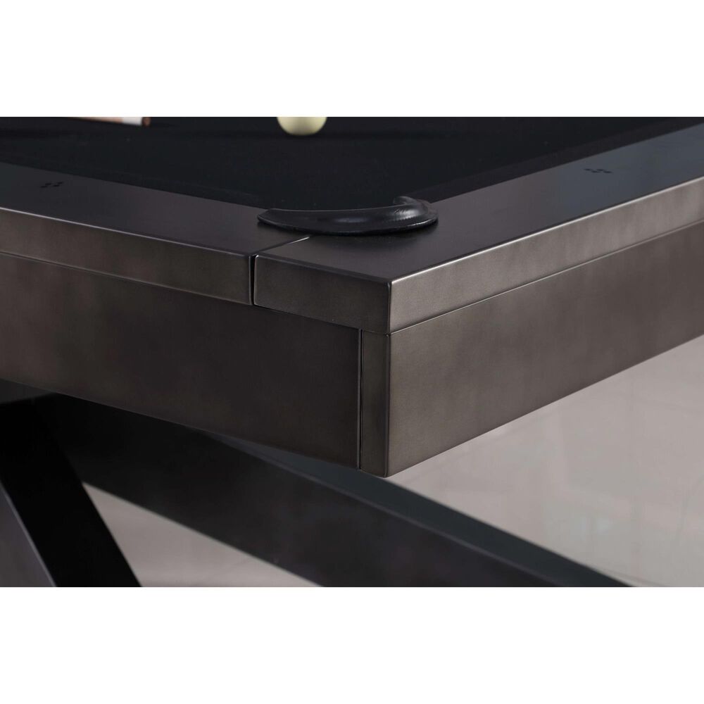 Plank and Hide 8&#39; Felix Pool Table in Gunmetal Grey, , large