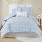 Hampton Park Brooklyn 5-Piece Twin/Twin XL Cotton Jacquard Comforter Set in Blue, , large