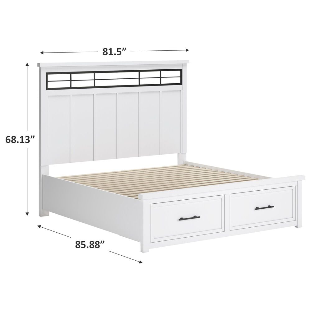 Ashley Ashbryn King Storage Bed in White and Natural, , large
