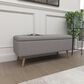 Maple and Jade Modern Storage Bench in Grey, , large