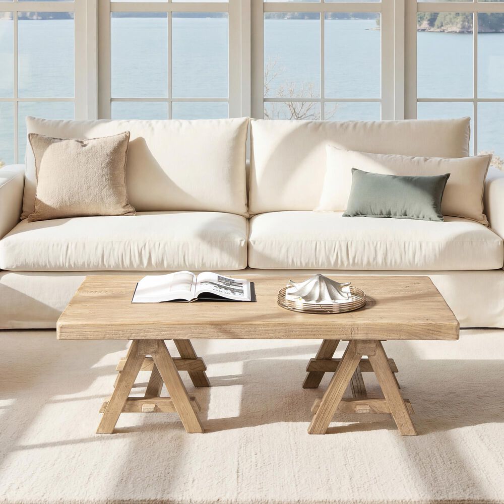 Jennifer Taylor Home Hawthorne 48" Coffee Table in Heritage Light Natural Brown, , large