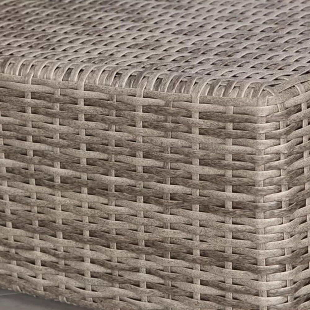 Hearth and Haven Outdoor Wicker Loveseat with Cushions and Sloped Arms in Gray, , large