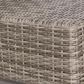 Hearth and Haven Outdoor Wicker Loveseat with Cushions and Sloped Arms in Gray, , large